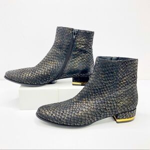 Vaneli snake suede ankle boots
